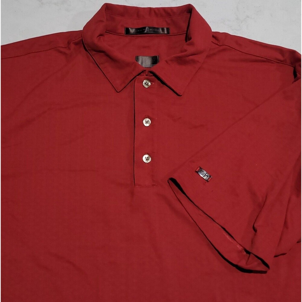Nike ADV Tiger Woods Collection Golf Polo Fit Dry 25 Anniversary Mens M Red NWOT